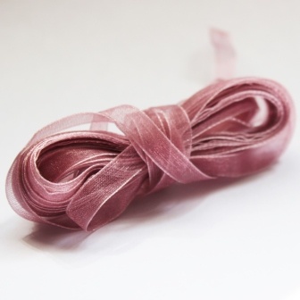 Ленточка из органзы MistyRose, 6мм, цвет розовый, 5 м