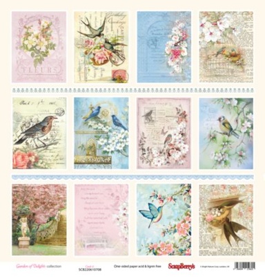 Бумага для скрапбукинга от ScrapBerry's - Старое имение - Карты 2, 30,5х30,5 см, 190 гр/м, односторонняя, 1 лист