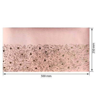 Відріз екошкіри з тисненням золотою фольгою Golden Pion Pion Peach, розмір 500мм х 250мм, ТМ Фабрика Декору