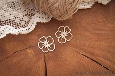 Чипборд "Гавайские цветочки" от WOODchic, 3х3 см