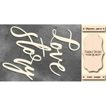 Набор чипбордов TM Fabrika Decoru Love story 1, FDCH-278, цвет молочный