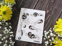 Чипборд набір Завиток 1 від WOODchic, 12x3,7см 5,5 x2,5см