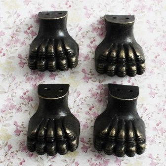 Ніжки для шкатулок металеві, 4 деталі