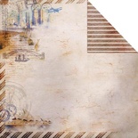 Лист двусторонней скрапбумаги Fabscraps - Romantic Travel Double-Sided Paper - Travel Time 1, 30х30 см