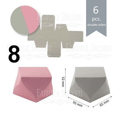 Набір паперових заготовок 009, ТМ Fabrika Dekoru, 6 штук, вибір кольору