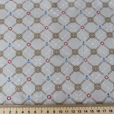 Бавовна, сірий, морська тема, 50x40см