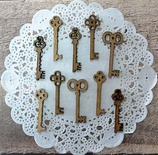 Лазерні вирубки дерева від ScrapBerryʼs - Ключики, 11x40 мм, 10 шт.