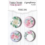 Набор скрапфишек ТМ Фабрика Декора из 4 шт № 245, Mysterious garden