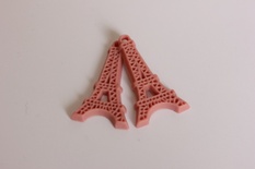 Кабашони від ScrapBerryʼs "Ейфелева вежа", колір ніжно-рожевий, 2 шт.