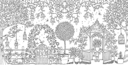 Книга-раскраска (антистресс, раскраска для взрослых) "Чарівний сад" ("Таинственный сад"). Джоанна Басфорд. Арт.000 87106