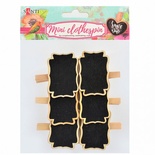 Набір прищепок Таблички - 1, 4,5см, 6шт/уп, ТМ Santi