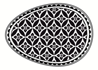 Акриловий штамп SW005a Великоднє яйце, розмір 4,3х6 см