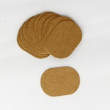 Тег "Овал" з крафт-картону, 5,5x4 см, 1 шт.