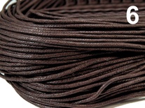 Вощений шнур Chocolate Brown, 1,5 мм, колір шоколадний, 5 метрів