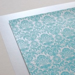 Аркуш дизайнерського паперу з візерунком Розкішно 2, колір тіффані, А4