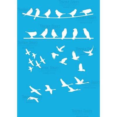 Маска - Фабрика Декора - Птички на проволке, 15смХ20см