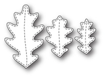 Ніж для вирубки від Poppystamps - Stitched Oak Trio