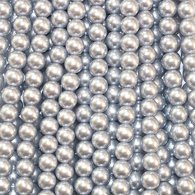 Намистини "перли" на нитці, 140 намистинки, діаметр 6 мм