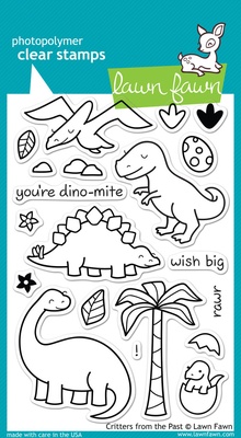 Штамп от Lawn Fawn - Critters from the Past - Динозаврики