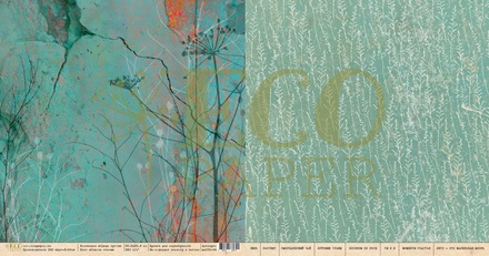 Лист двусторонней бумаги для скрапбукинга от EcoPaper - "Сквозь стены" из коллекции "Среди лугов".