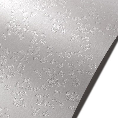 Дизайнерський картон з тисненнями у мітки Astrosilver Astrosilver farfalle, 30x30 см, білий, 220 г/м², 1 шт.