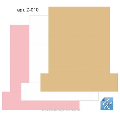 Набір заготовок для шоколадниць, розмір у готовому вигляді 17 см 8 см 1,2 мм, щільність 270 г/м²