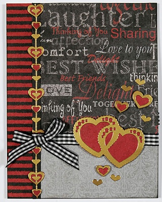 Набір наліпок - висічок HOTP - Wedding & Anniversary Dazzles Gold, розмір 10х2,5см, 39 штук