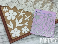 Ніж для вирубки Fantasy "Півонія з листочками" розмір 14.5*14 см