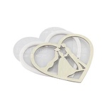 Заготовка для шейкера Наречений і наречена 10,9x9,9 см, колір молочний, ТМ Фабрика Декору