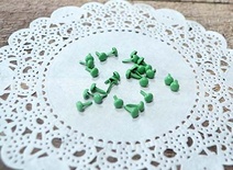 Набір брадсів від ScrapBerryʼs, 8x4,5 мм, 25шт., салатові