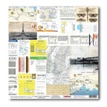 Лист бумаги для скрапбукинга  от ScrapBerry's - Вокруг Света - Путеводитель