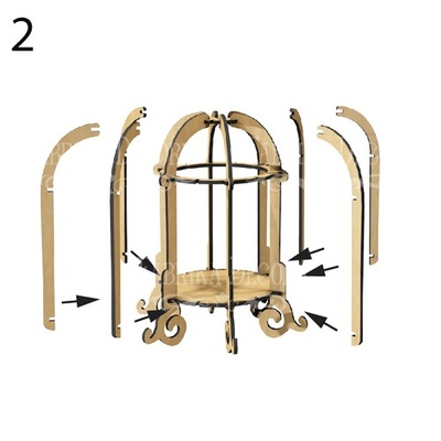 Декоративна клітка Завитки - M 051, ТМ Фабрика Декору