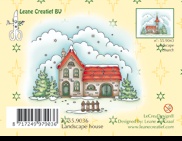 Акриловый штамп от LeCreaDesign - Clearstamp Winter landscape house - Зимний пейзаж с домиком