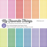 Набор бумаги My Favorite Things - Tiny Check Brights Paper Pack, размер 15х15 см, 24 листа.