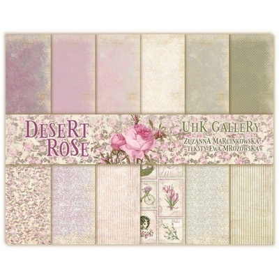 Набор двусторонней скрапбумаги UHK Gallery - Desert Rose, 30х30 см