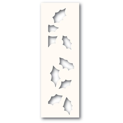 Набір з ножа для вирубки і трафарета від Poppystamps - Holly Side Strips and Stencil