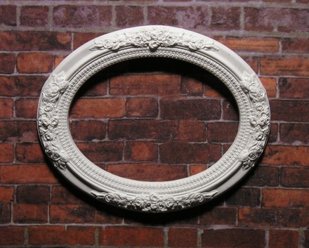 Гипсовая рамка с розами от Е.В.А., 5.5х4.5 см