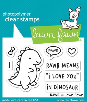 Штампи від Lawn Fawn - RAWR, 8 шт