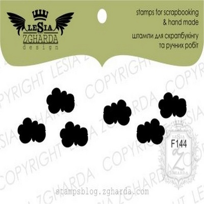 Акриловий штамп Lesia Zgharda F144 Тучки, розмір 6,9x1,6 см