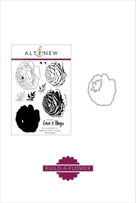 Штампи + Ножі для вирубки від Altenew - Build-A-Flower: Build-A-Flower: Ranunculus, 11 штампів+ 2 ножа