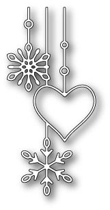 Ніж для вирубки від Memory Box - Snowflake Love Pendant
