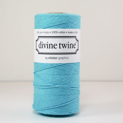 Бавовняний шнур від Divine Twine - Blue Solid, 1 мм, колір блакитний, 1м