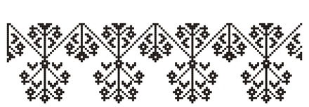 Акриловый штамп F044 Орнамент, размер 11 * 3 см