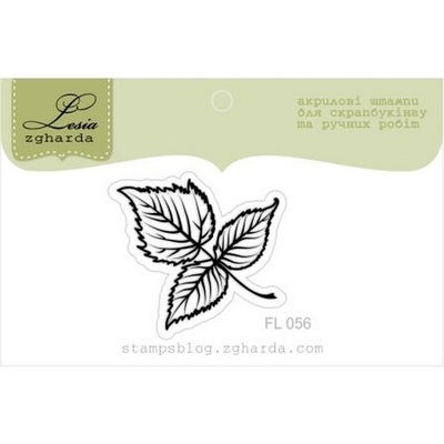 Акриловый штамп Lesia Zgharda FL056 Осенний листочек, размер 3,1x3,4 см