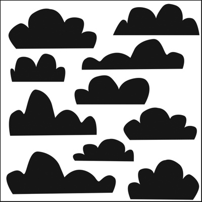 Маска The Crafter's Workshop - Mini Template Clouds, 15х15см