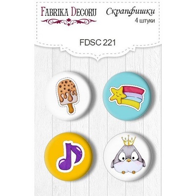 Набір скрап-фішок ТМ Фабрика Декору з 4 шт. №221