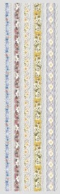 Набір натирок 9,5*30,5см Вишиті мереживні стрічки 5 від ScrapBerryʼs