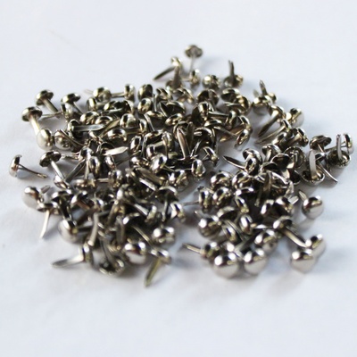 Брадсы "Круглая шляпка", 9x4,5мм (диаметр 4,5 мм),  цвет серебро, 20 шт.