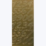 Контурные стикеры ЦИФРЫ БОЛЬШИЕ золотые SCB 1500960