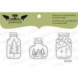Акриловый штамп Lesia Zgharda SR202 Stamp Set Winter in jar, 3 шт., размер набора 10х10 см